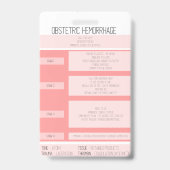 Obstetric Hemorrhage Reference Nurse Badge バッジ (裏面)