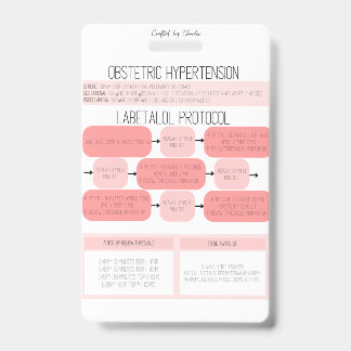 Obstetric Hypertension Nurse Reference Badge バッジ