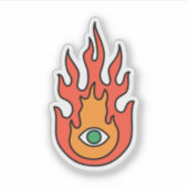 OBUHLISKグリーンプロテクション悪魔の目の火 シール (正面)