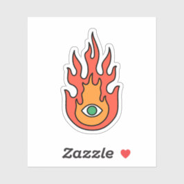 OBUHLISKグリーンプロテクション悪魔の目の火 シール