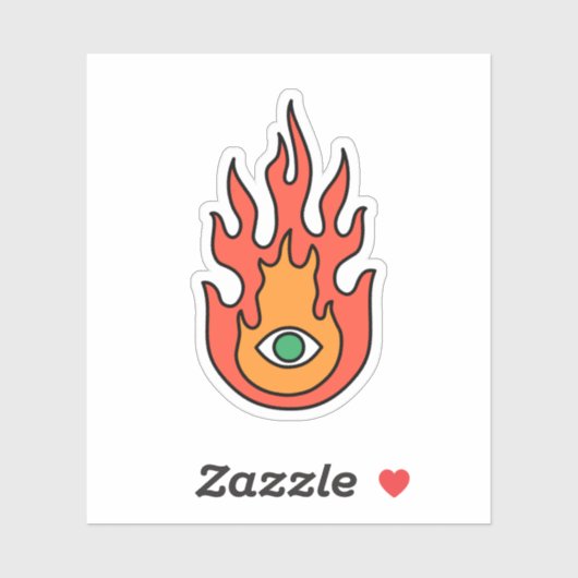 OBUHLISKグリーンプロテクション悪魔の目の火 シール (シート)