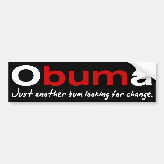 Obuma-Just別のつまらないバンパーステッカー バンパーステッカー (正面)