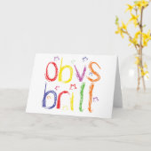 Obvsのブリルの(明らかに華麗な)お祝い カード (黄色い花)