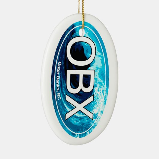 OBXの外銀行は楕円形を振ります セラミックオーナメント (右)