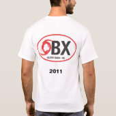 OBXの2011年のハリケーンのロゴ Tシャツ (裏面)