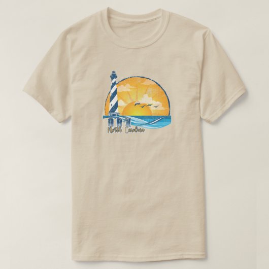 OBXアウターバンクス動揺してサンセット Tシャツ (デザイン正面)