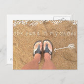 OBXアウターバンクス砂nYシューズのNCフリップのビーチ ポストカード (正面/裏面)
