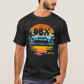 OBXアウターバンクノースカロライナレトロポグライフ Tシャツ (正面)