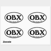 OBXアウターバンク楕円 楕円形シール (シート)