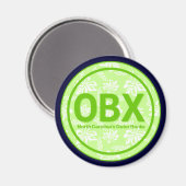 OBXアウターバンクNCグリーンフラワーマグネット マグネット (正面/裏面)