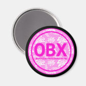 OBXアウターバンクNCピンクフラワーマグネット マグネット (正面/裏面)