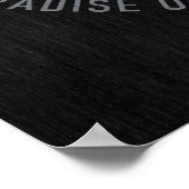 OBXコンパスアウターバンクスヴィンテージシルバーブラック ポスター (角)