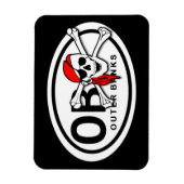 OBXスカル及びクロスボーンズ海賊磁石 マグネット (縦)