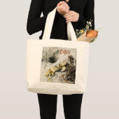 OBXノースカロライナ幽霊カニ写真沿岸 ラージトートバッグ (正面(商品))