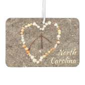 OBXビーチNCシーセルハート平和サインお土産 カーエアーフレッシュナー (裏面)