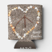 OBXビーチNCシーセルハート平和サイン 缶クーラー (裏面)