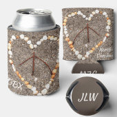 OBXビーチNCシーセルハート平和サイン 缶クーラー