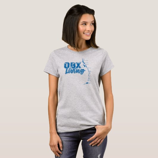 OBXリビングブルー Tシャツ (正面フル)