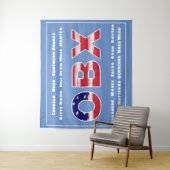 OBX国旗の文字と町 タペストリー (インサイチュ)