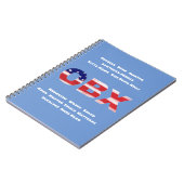 OBX国旗の文字と町 ノートブック (左側)