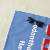 OBX国旗の文字と町 ビーチタオル (インサイチュ)