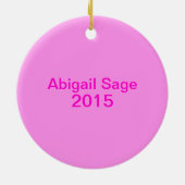 OBX外パーソナライズされた岸NCビーチピンクフローラ セラミックオーナメント (裏面)