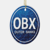 OBX外パーソナライズされた部銀行ノースカロライナビーチ セラミックオーナメント (右)