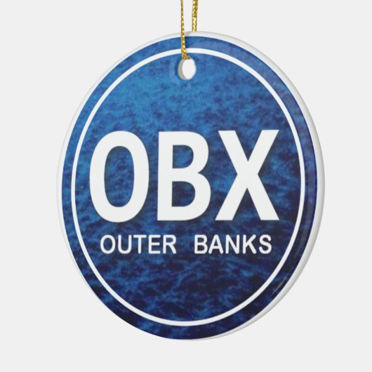 OBX外パーソナライズされた部銀行ノースカロライナビーチ セラミックオーナメント (左)