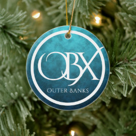 OBX外パーソナライズされた銀行NCビーチクリスマス セラミックオーナメント