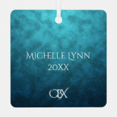 OBX外パーソナライズされた銀行NCビーチクリスマス メタルオーナメント (裏面)