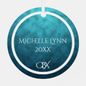 OBX外パーソナライズされた銀行NCビーチクリスマス メタルオーナメント (裏面)