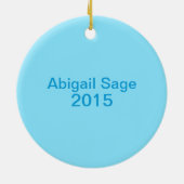 OBX外パーソナライズされた銀行NCフローラブルービーチ セラミックオーナメント (裏面)