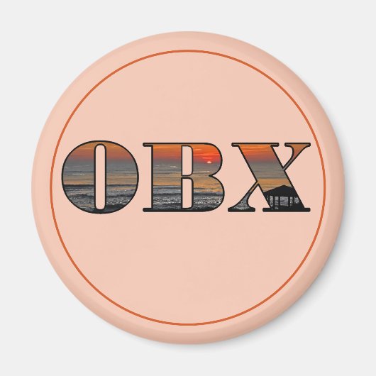 OBX ガゼボ サンライズ テキスト マグネット (正面)