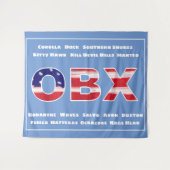 OBX フラグ テキストとタウン タペストリー (正面(横))