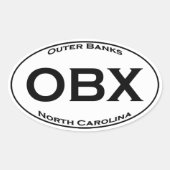 OBX -外銀行NCヨーロッパのスタイルの楕円形のロゴ 楕円形シール (正面)