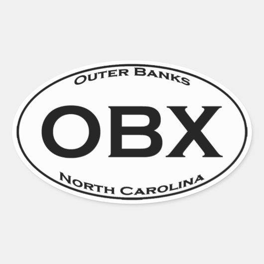 OBX -外銀行NCヨーロッパのスタイルの楕円形のロゴ 楕円形シール (正面)