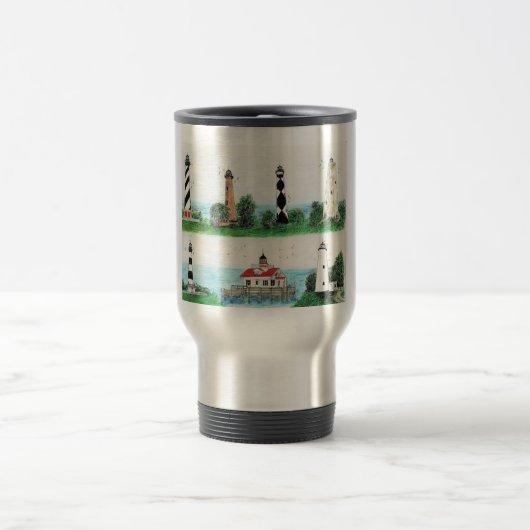 OBX 7 LIGHTHOUSES TRAVEL MUG トラベルマグ (中央)