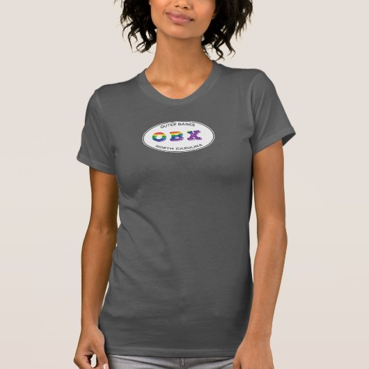 OBX LGBTQプライド楕円2 Tシャツ (正面)