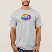 OBX LGBTQプライド楕円3 Tシャツ (正面)