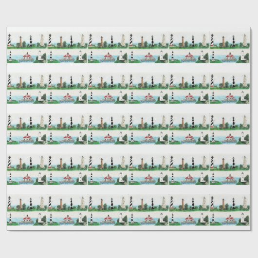 OBX LIGHTHOUSES WRAPPING PAPER ラッピングペーパー (フラット)