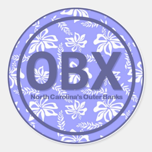OBX NCアウターバンクノースカロライナ紫ビーチ ラウンドシール (正面)