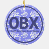 OBX NCアウターバンクノースカロライナ花 セラミックオーナメント (裏面)