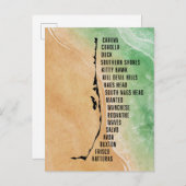 OBX Towns & Map付き外銀タウンハガキ ポストカード (正面/裏面)