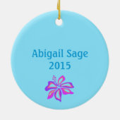 OCパーソナライズされた海シティニュージャージーNJブルー セラミックオーナメント (裏面)