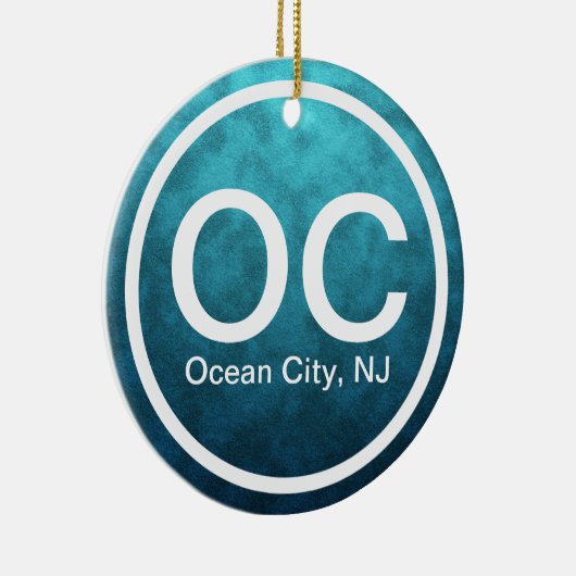 OC海シティNJニュージャージービーチラベルクリスマス セラミックオーナメント (右)
