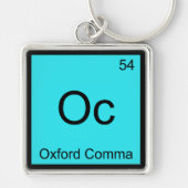 Oc - Oxford Comma Chemistry Element Symbol Grammar キーホルダー (正面)