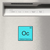 Oc - Oxford Comma Chemistry Element Symbol Grammar マグネット (インサイチュ (食洗機))