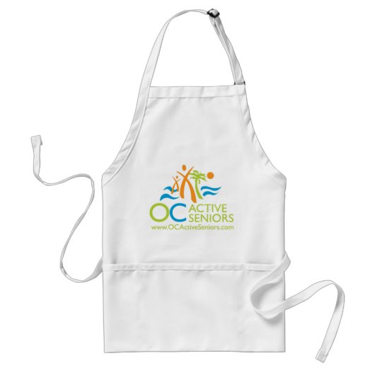 OCActiveSeniorsのロゴエプロン スタンダードエプロン (正面)