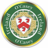 O'Casey Irish Shield/Celtic Cross Personalized シール (正面)