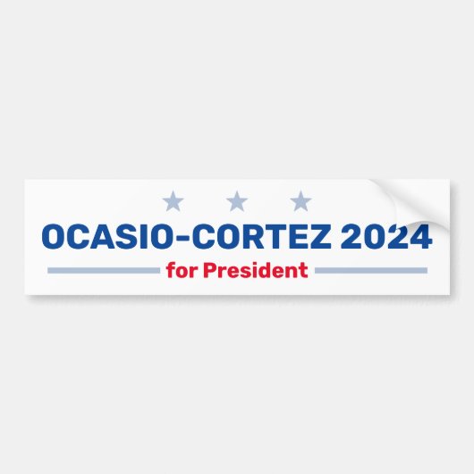 Ocasio-Cortez 2024バンパーステッカー バンパーステッカー (正面)